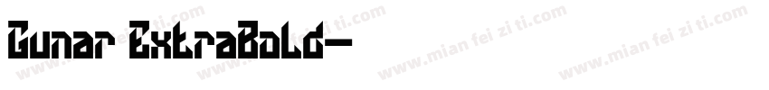 Gunar ExtraBold字体转换